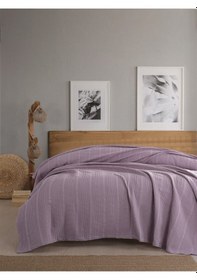 Resim Tek Kişilik Waffle Pike 160x230cm, %100 Pamuk, Petek Tasarım, Lila Lila 
