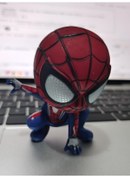 Resim Lemestar Mavi Örümcek Figürü: Güneş Paneli Sallanan Spiderman Araba Dekorasyon Aksesuarı 