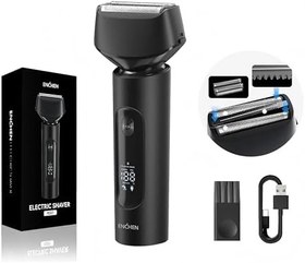 Resim Enchen MS001 Siyah Dijital Ekranlı Ultra Yakın Kesim Folyo Başlıklı Şarjlı Tıraş Makinesi 
