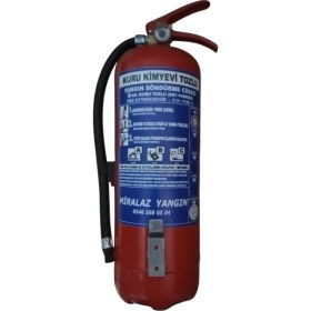 Resim Miralaz Ticaret 6 kg Askı Aparatlı Kuru Kimyevi Ruhsata Uygun Yangın Söndürme Cihazı 4 Yıllık 