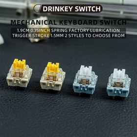Resim 3-Pin Mekanik Klavye Anahtarı, Şeffaf Açık Üst ve Sarı/Mavi Anahtarlar - Yüksek Kalite, Lineer Anahtar Tasarımı, Hassas Mekanik Klavyeler İçin, OEM/Factory-Adjustable Yedekleme, Dayanıklı Bakır Kontaklar, Ergonomik Anahtar Montajı, Bilgisayar Klavyeleri İçin Anahtarlar, Bakır Kontaklar 