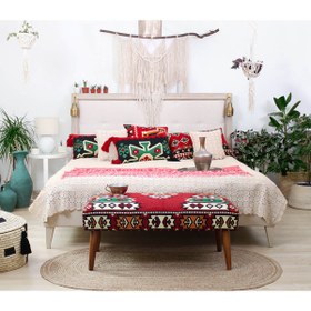 Resim Lorence Home Vezir Kilim Bench Puf Hitit 