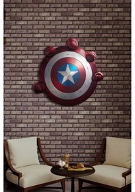 Resim Kaptan Amerika Kalkanı Metal Tablo 