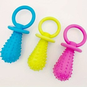 Resim Küçük ırklar için 3'lü Termoplastik Kauçuk Köpek Oyuncakları - Tırtıklı Diş Kaşıma ve Diş Sağlığı Oyuncak Seti, 9.07KG'nin Altındaki Yavrular İçin Squeaker ile - Teacup, Teddy, Pomeranian için Irk-Spesifik Tasarım 