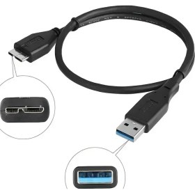 Resim Anktek Harddisk HDD Hard Disk Veri Data Kablosu, 30 cm Siyah, USB 3.0 To Micro Usb-B, 5 Gbps 
