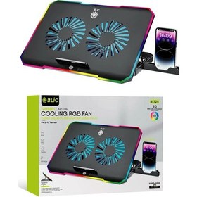 Resim Miaxtreme Çift Fanlı 9-17'' Uyumlu Rgb Gaming Laptop Soğutucu Cooling Pad Ayarlanabilir Notebook Altlığı 