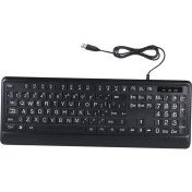 Resim Yesper Dizüstü Bilgisayar Yaşlıları Için Büyük Baskı Klavyesi Ergonomik Arkadan Aydınlatmalı Dayanıklı (Yurt Dışından) 
