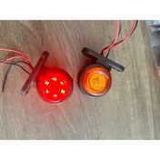 Resim GUMUSONLINE 12 Ledli Takoz Lamba Sarı Kırmızı 1 Adet 12/24 Volt Uyumlu 