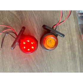 Resim GUMUSONLINE 12 Ledli Takoz Lamba Sarı Kırmızı 1 Adet 12/24 Volt Uyumlu 