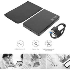 Resim 2.5 İnç Usb 3.0 Sata Harddisk Hdd Kutusu İnce Siyah ve Deri Kılıf 