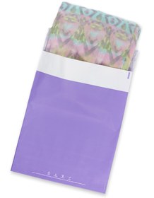Resim Renkli Kargo Poşeti Plastik (Cepsiz) - Lila - 48x55 cm - 50 Adet 