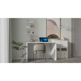 Resim nettrends.net the new trend of shopping Modüler oyuncu masası depolama dolaplı çekmeceli raf seti beyaz-PNR-OYNM-1002 