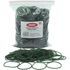 Resim Ekoset Yeşil Paket Ambalaj Para Lastiği 1000 Adet 70Mm 