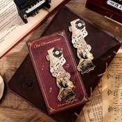 Resim 1 Adet Vintage Müzik Notası Metal Kitap Ayracı - Gramofon & Müzik Notaları Tasarımı, Antika Altın & Kırmızı Estetik, Öğretmenler ve Öğrenciler için Dayanıklı Hediye, Edebiyat Festivali İçin Sanatlı El İşi 