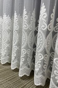 Resim Cortibo Bengal 1'e 3 Sık Pileli Raporlu Tül Perde, 150 x 260 