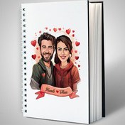Resim Çiftlere Özel Büyük Aşkımız Karikatürlü Defter 
