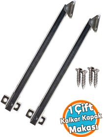 Resim NZB Kalkar Kapak Makası Dolap Çekmece Metal 20 Cm Sessiz Açma Kapama Amortisör Piston 1 Çift 