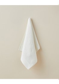 Resim English Home Chic Diamond Pamuk Yüz Havlusu 50x80 Cm Fildişi Fildişi 
