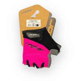 Resim RAPTOR Cırtlı Kısa Parmak Bisiklet Eldiveni MTB Yarım Parmak Pembe XS Beden 