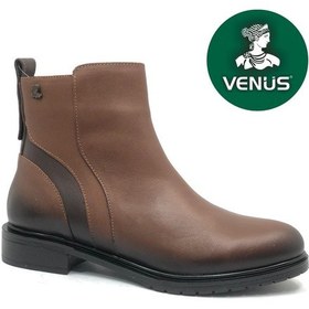 Resim Venüs Mamo Hakiki Deri Düz Kaymaz Taban Ortopedik Kadın Bot Taba 