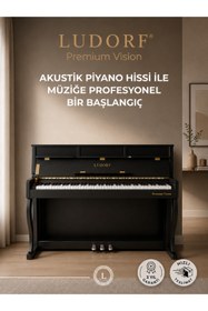 Resim Ludorf Premium Vision Piyano Yüksek Konsol 88 Tuşlu Çekiç Aksiyon Dijital Konsol Piyano 