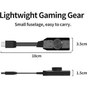 Resim Plus Px-Gs3 Plextone Gs3 Mark Iı Sanal Gaming 7.1 Kanal USB Ses Kartı, Gaming Ses Kartı Pubg ve Lol Ses Efektleri Dahil, Mikrofon ve 3.5mm Çift Kulaklık Ses Jakı Ses Kartı Dönüştürücü 