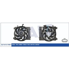 Resim Fan Motoru Davlumbazli Corsa C 1.0 1.2 1.4 2000- Combo 1.6 2001- 504646944 