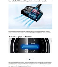 Resim Bosch Ecil Hayvan &Turbo Başlık Güçlü Motor, Toz Torbasız Süpürge Hijyenik Temizlik-10 YIL Motor Garantisi 