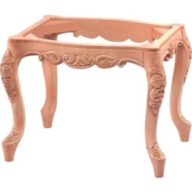 Resim Bendegan Kavisli Oymalı Puf 55 cm 