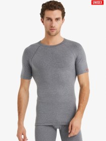 Resim Blackspade Unisex Termal Tişört 2. Seviye 9258 - Gri Melanj 