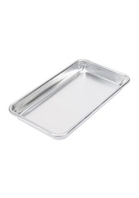 Resim Alüminyum Hamburger Sunum Tepsisi 22x34 Cm. 10 Adet Açık Gri 