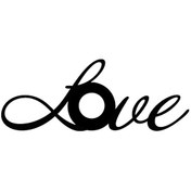 Resim Love Yazı Duvar Dekor Sticker 80 X 40 Cm 