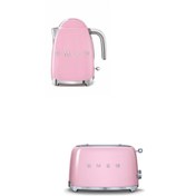 Resim Smeg Pembe Kettle Ve 2x1 Ekmek Kızartma Makinesi Seti-KLF03-TSF01PKEU 
