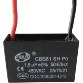 Resim 1.5uf 450VOLT Vantilatör Motor Kondansatörü Kapasitörü Kare 