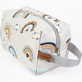 Resim Kirli Temiz Islak Organizer Çantası Gök Mavi Bebek Çocuk Kıyafet Çamaşır Anne Makyaj Alezli Çanta 