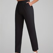 Resim ŞECAİ Kadınlar İçin Hızlı Kuruyan Atletik Pantolonlar - Yüksek Bel Elastik Bel Cepli, Esnek Spor ve Günlük Kullanım için Rahat Pantolonlar - Tüm Sezonluk Konfor 