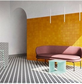Resim VitrA 10x10 Retromix Fon Amber Sarı Parlak Duvar Karosu K94842380 