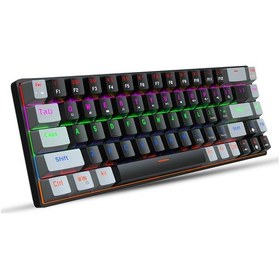 Resim Geeksen Hxsj V800 Mekanik Oyun Klavyesi - 68 Tuş Rgb Aydınlatma, Çıkarılabilir Type-c Kablo, Abs Tuş Takımı Mavi Anahtar 