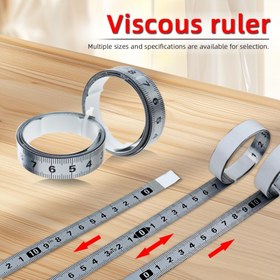 Resim MOKIN Kendinden Yapışkanlı Metal Ölçü Bandı - Dayanıklı, Paslanmaz & Aşınmaya Dirençli, Ahşap, Metal & Daha Fazlasında Hassas Ölçüm İçin Şeffaf Ölçek 