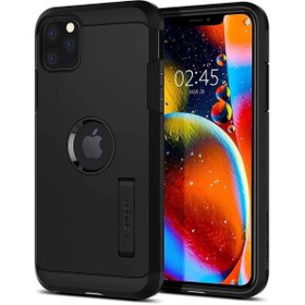 Resim Spigen iPhone 11 Pro ile Uyumlu Kılıf Tough Armor Black 