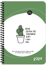 Resim Hisli Şeyler 13 Cm X 19,5 Cm 72 Yaprak 2024 Haftalık Ajanda - Dikenime Katlansın Karışık 