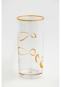 Resim Balık Motifli Cam Rakı Bardağı 6'lı Set 