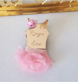 Resim Pleksi İsimlikli 2017 Model Kız Bebek şekeri(30 Adet) 