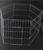 Resim Çotanak Kafes Köpek Kedi Çiti Panel Oyun Alanı 6 Parça Metal 100 x 62 CM 