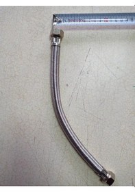 Resim 100 Cm Kalın Çelik Örgülü Bağlantı Hortumu 3/4r 3/4r 25 Ad Gümüş 