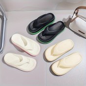 Resim Unisex Moda Yükseltilmiş Sürgülü Sandaletler - Kalın Tabanlı Rahat Giyilebilen EVA Parmak Arası Terlikler, Nefes Alabilen ve Koku Önleyici Tasarım, Günlük Giyim İçin 