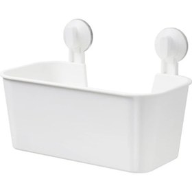 Resim IKEA Stugvik Vantuzlu Duş Sepeti - Beyaz Duş Rafı 