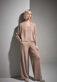 Resim Yarasa Kol Bej Triko Hırka 