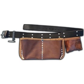 Resim Palaska Kemerli Metrelik Cepli Hakiki Deri Çivi Önlüğü N11.24024 