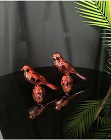 Resim Lyra Dekoratif Kuş Kırmızı 